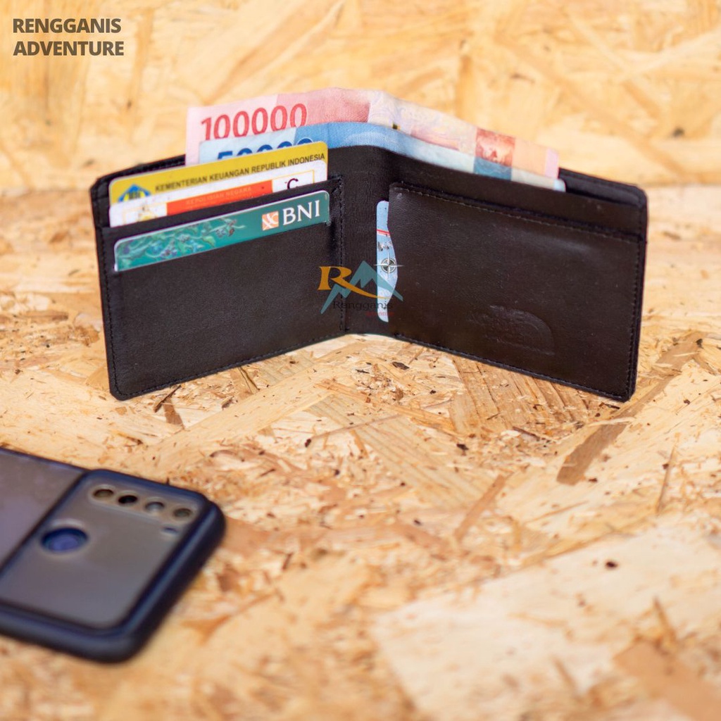 DOMPET LIPAT KULIT ASLI MERK TNF DOMPET KARTU CASUAL SIMPLE ELEGANT BEST SELLER PRIA WANITA