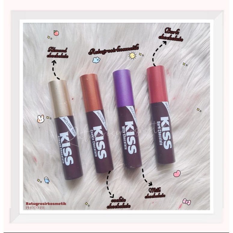 PROMO PER PCS!!!LIP GLOSS CHOCHOLATE MOUSSE TINT KISS BEAUTY NO.71029