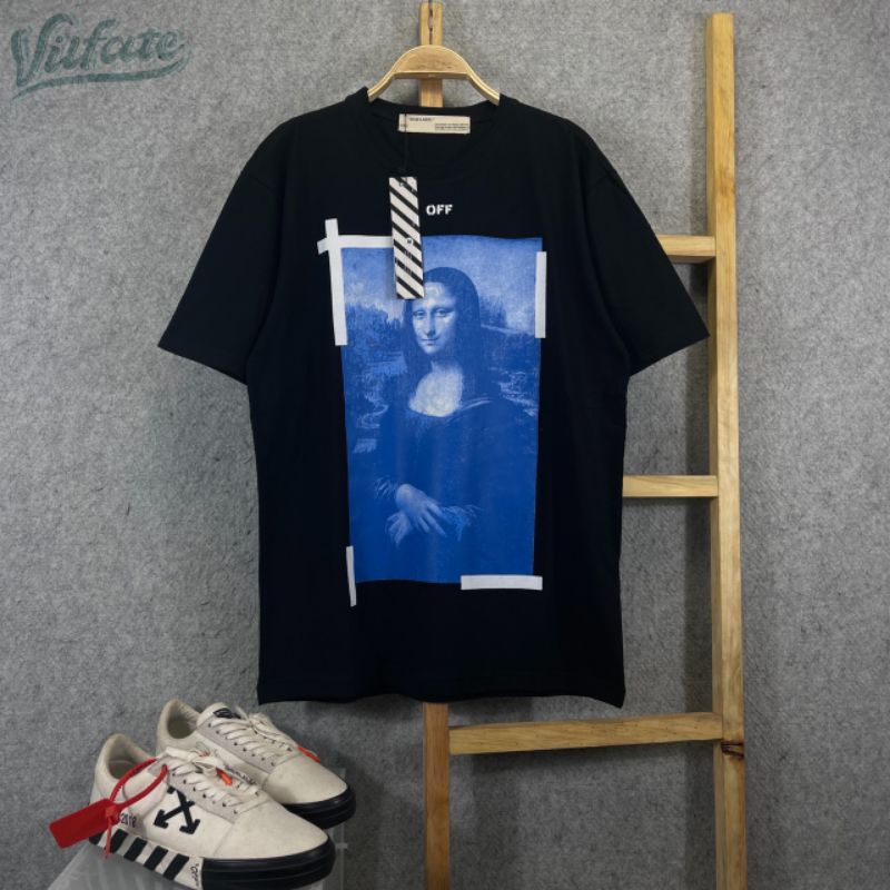 KAOS T-SHIRT OFF WHITE MONALISA AUTHENTIC FULLTAG &amp; LEBEL