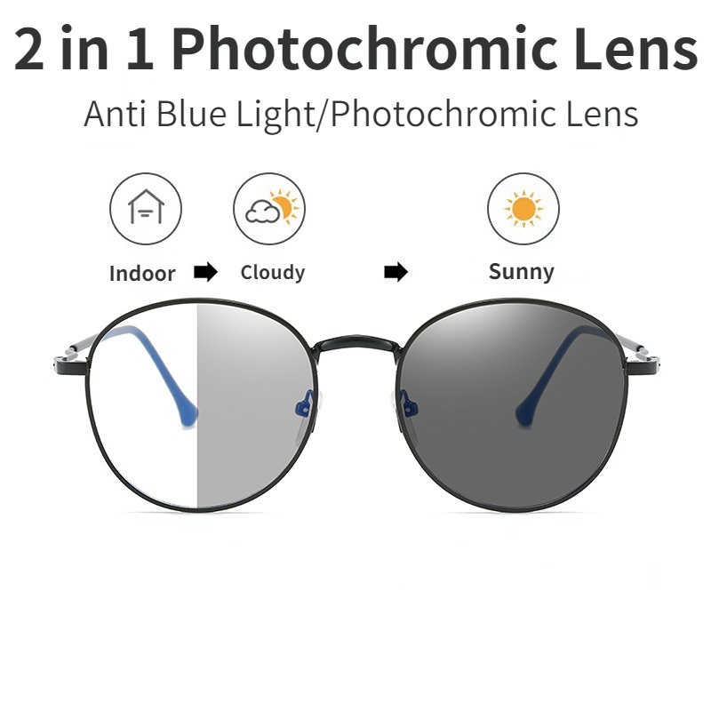 Kacamata Photochromic Anti Radiasi Anti Blue Ray Transition Untuk Pria Dan Wanita