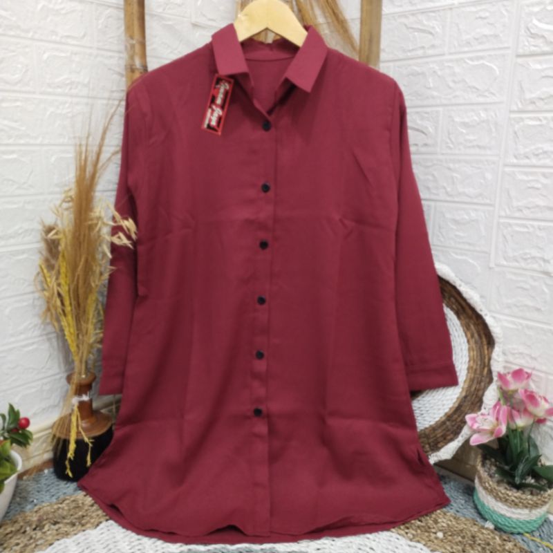 TUNIC POLOS / Kemeja Tunic Polos wanita