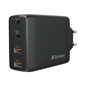 USB Charger Verbatim 4-port 100W with PD 3.0 &amp; QC 3.0 GaN