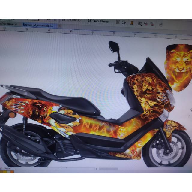 DECAL NMAX FULL BODY MACAN ORANGE