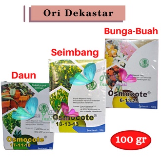 Pupuk Osmocote Dekastar 17 11 10 + TE Daun 13 13 13 + TE Seimbang 6 13 25 + TE Bunga Buah 100 Gram Kemasan Pabrik