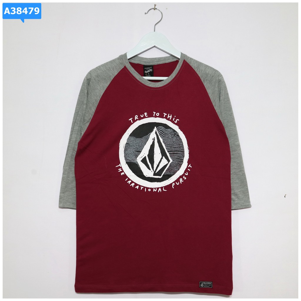 A38479 produk BAJU 2019 Jual Baju reglan surfing Original  Tempat Grosir Baju Distro KAOS VOLCOM