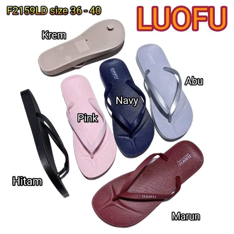 sandal wanita luofu jelly karet Sandal jepit luofu sendal japit slipper Size 36-40