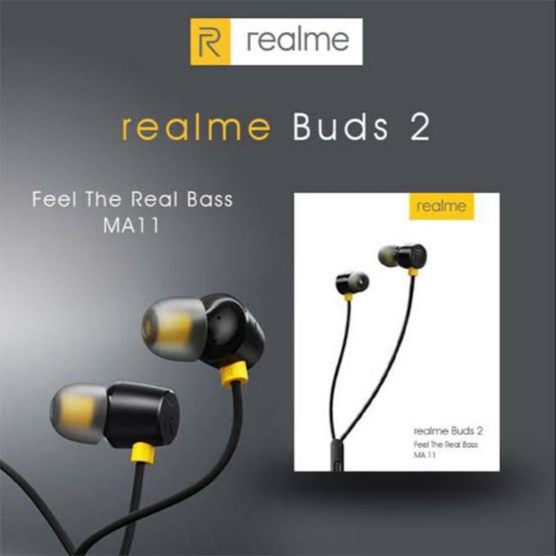 (M-A11) Headset Realme Extra Bass Stereo Earphone Realme 5 5i C2 C3 C11 C12 C15 C17 C20 C21 C25