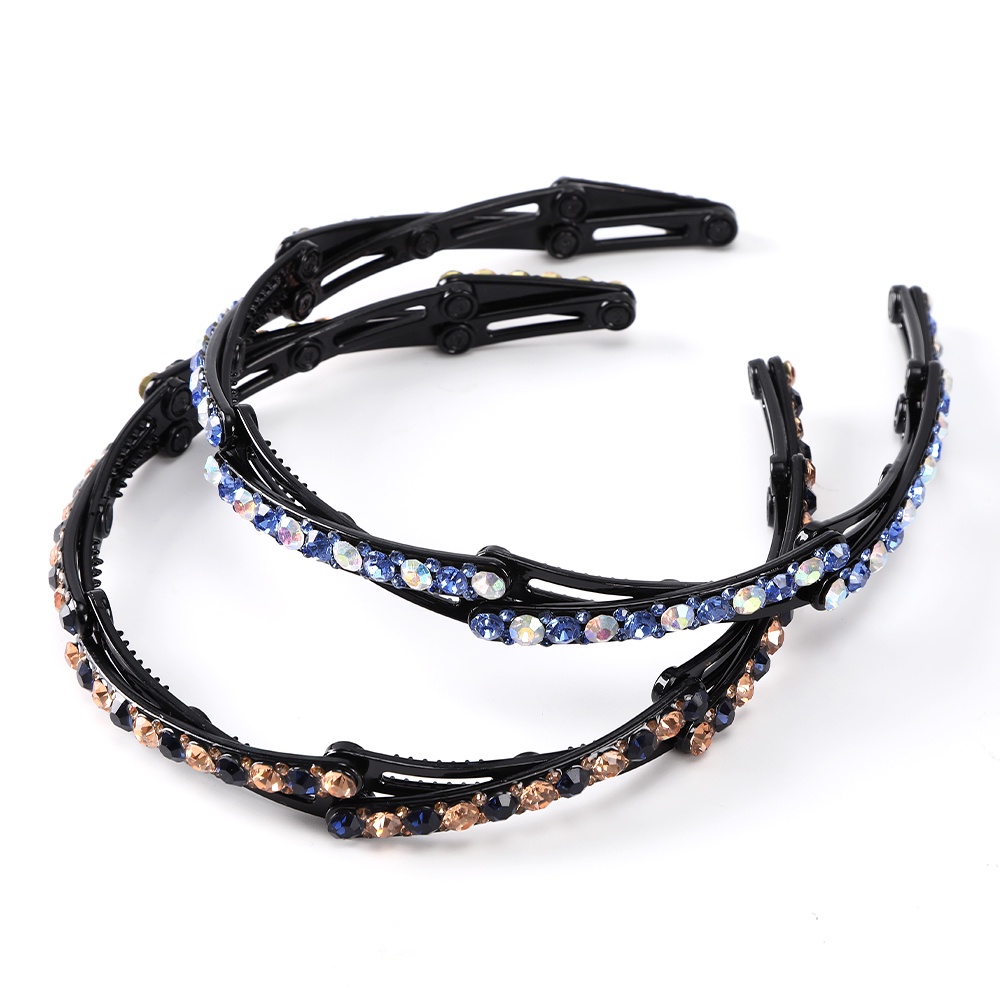 Korean Folding Rhinestone Headband Fashion Diamond Portable Face Washing Hairband Women Hair Accessories