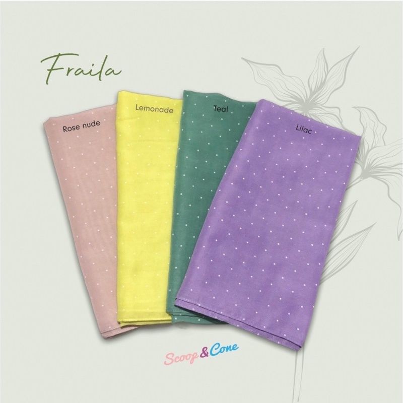 SCOOP AND CONE BY MONEL FRAILA SERIES | KERUDUNG VOAL SEGI EMPAT HIJAB