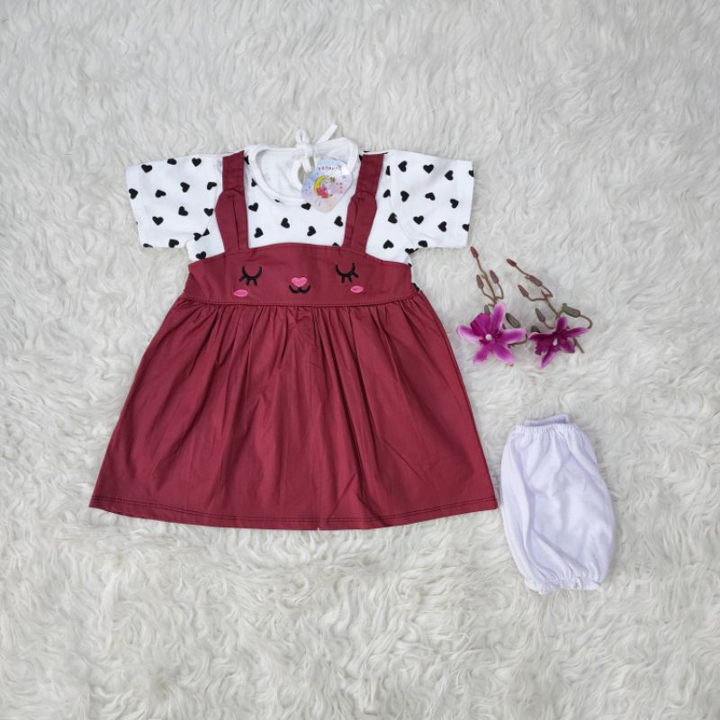 baju bayi perempuan set dress baby ksn8