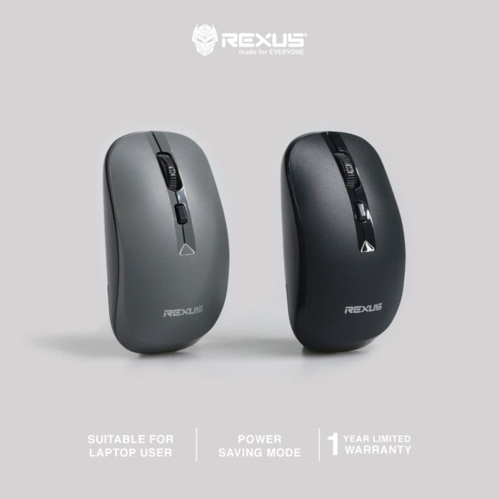 Rexus Q20 Mouse Wireless Office Q20 Silent Click ORIGINAL - Hitam