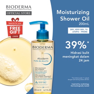 Bioderma Atoderm Huile De Douche 200ml Cleansing Moisturizing Set Shopee Indonesia