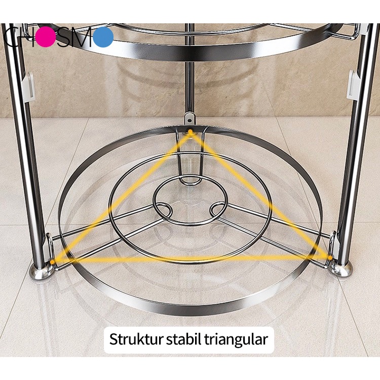 Rak Peralatan Dapur Susun Tingkat Kokoh Rak Penyimpanan Panci  Variasi