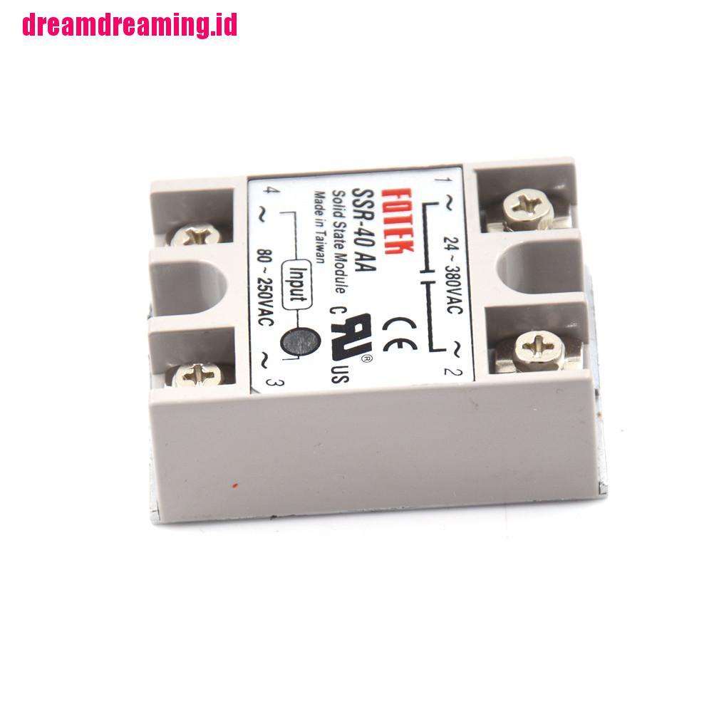 Relay solid state SSR-40Aaa-H 40A actually 80-250V AC TO 90-480V AC SSR