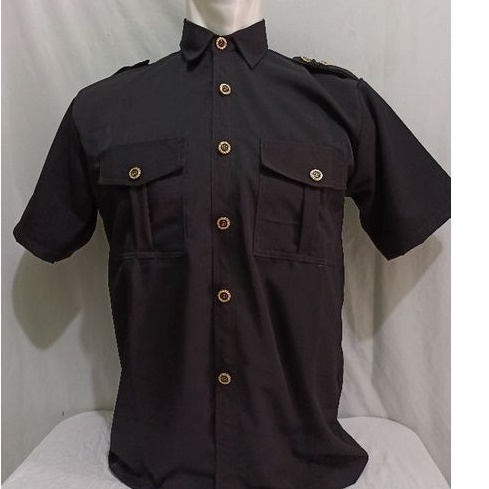 SERAGAM SAFARI PENDEK/HITAM/NAVY/BIRU