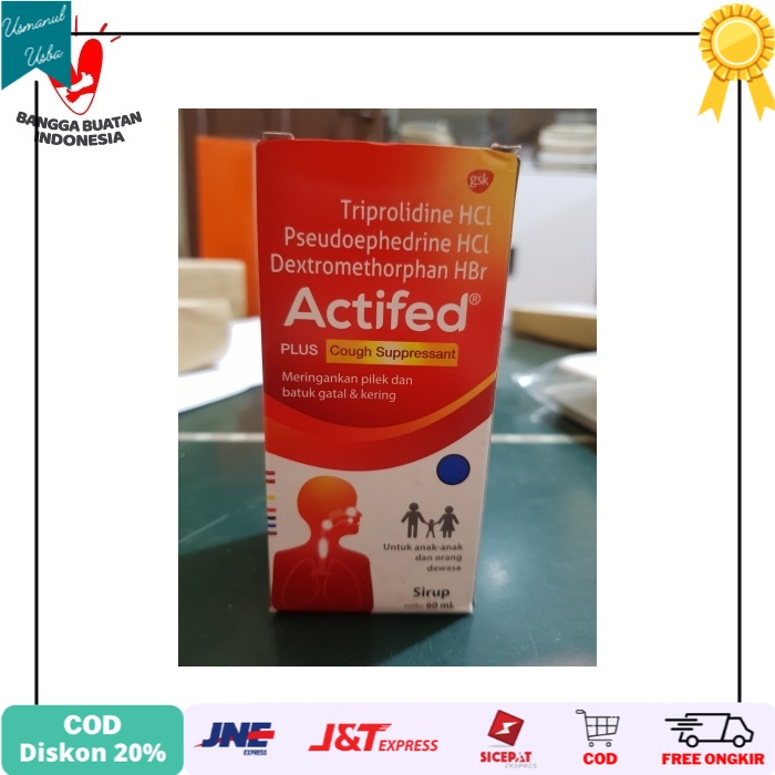 

◾COD◾ Actifed Plus Merah 60 ml