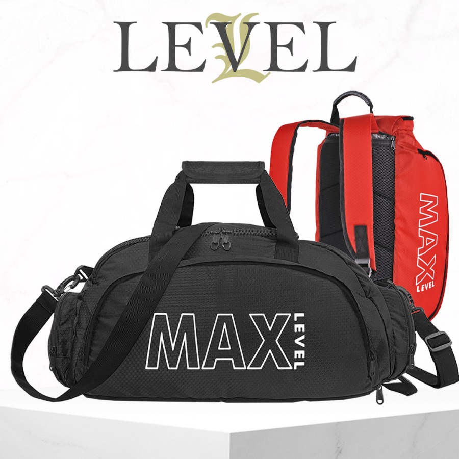 Lovilevel - Tas Maxlevel Premium Gym Fitness Duffel Bag Travel Duffle