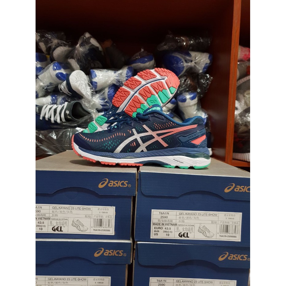 Jual Asics Gel Kayano Navy Orange Premium Original Sepatu Gym Fitness Shopee Indonesia