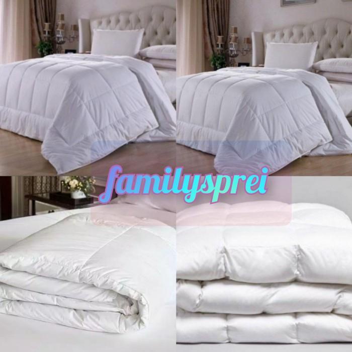 Duvet cover inner cotton polos putih bedcover hotel