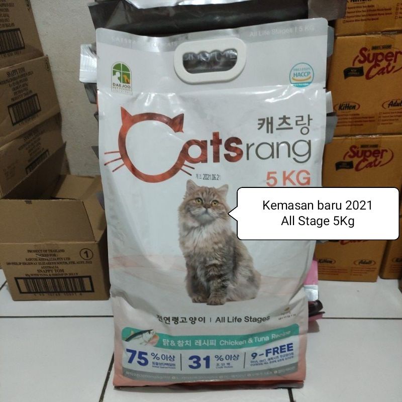 Catsrang Makanan kucing all stages 5 kg 5kg freshpack