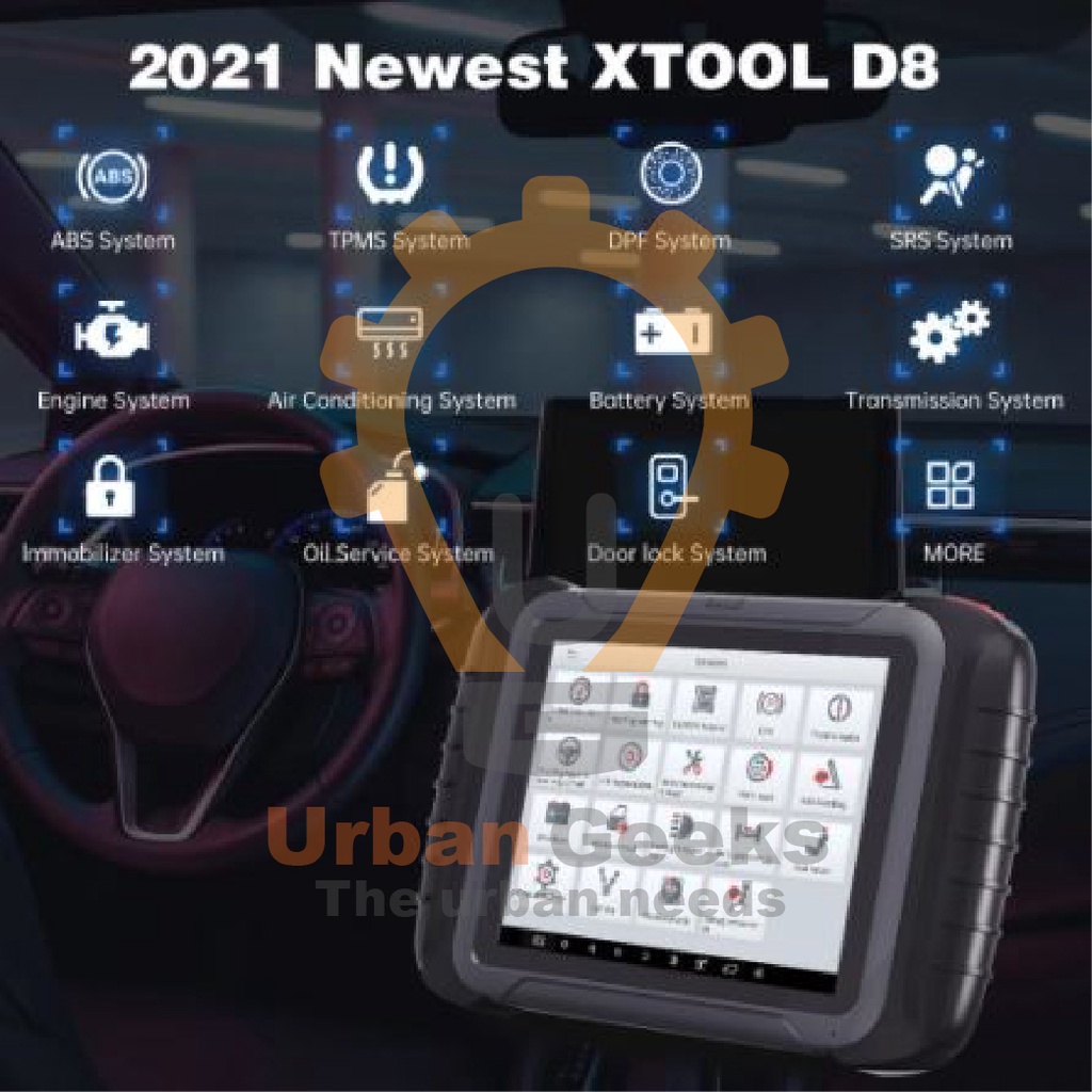 XTOOL D8 OBD2 Diagnostic Scan Tool with ECU Coding Key Programming Resets  OE Full Diagnostics SAS