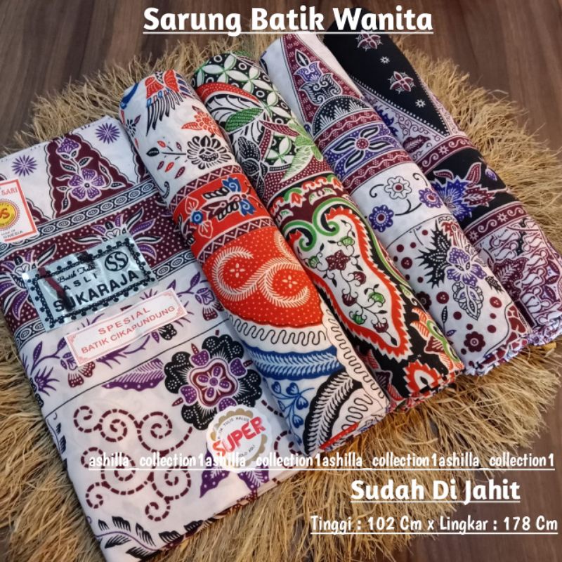 PAKET HEMAT 5 PCS KAIN SARUNG BATIK WANITA IBU MELAHIRKAN KAIN BATIK CAP SUKARAJA