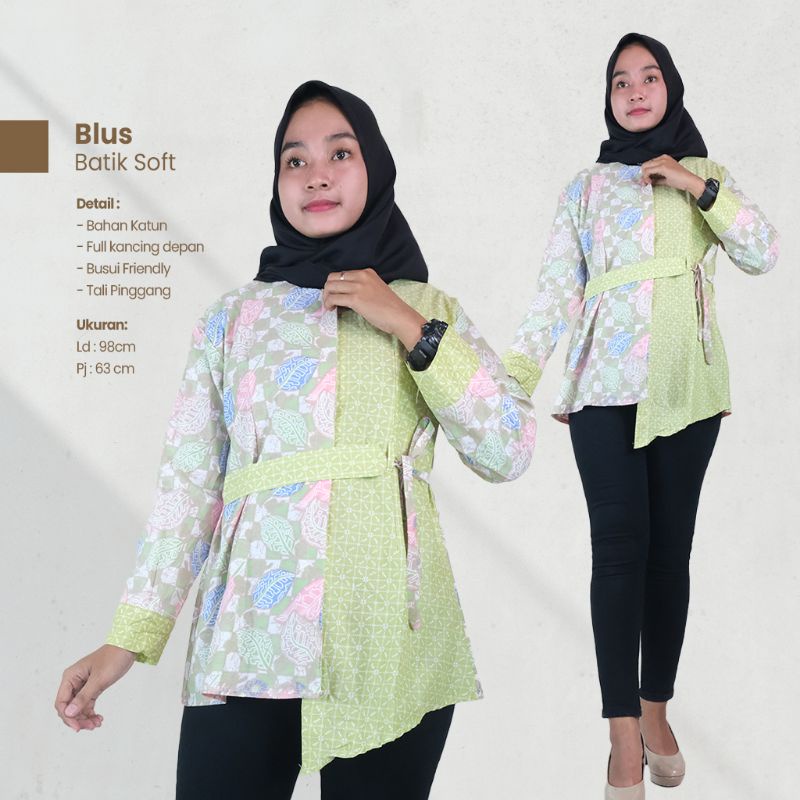 Blus Batik Wanita Soft Lengan Panjang- Naira Batik