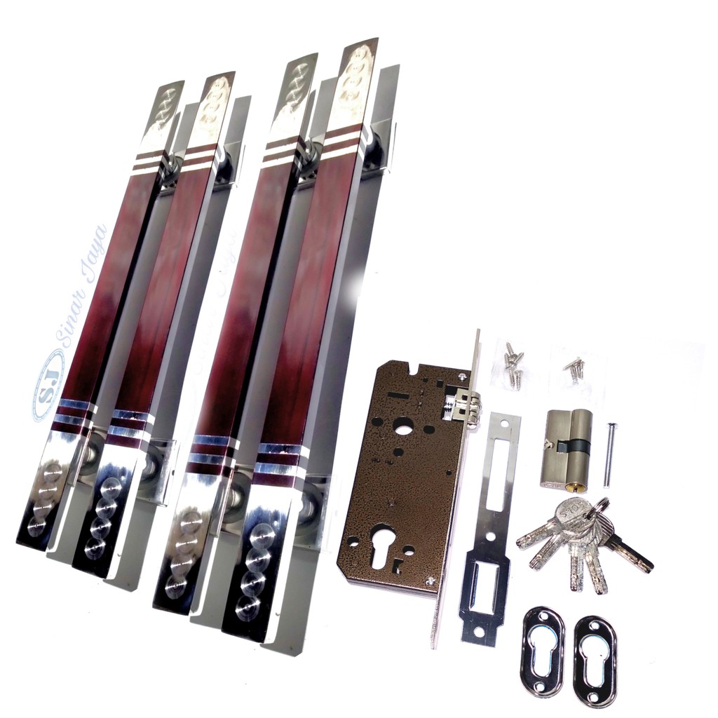 pull set handle pintu rumah panjang 45cm 60cm pegangan pintu minimals gagang tarikan pintu kuputarung stainless murah mewah