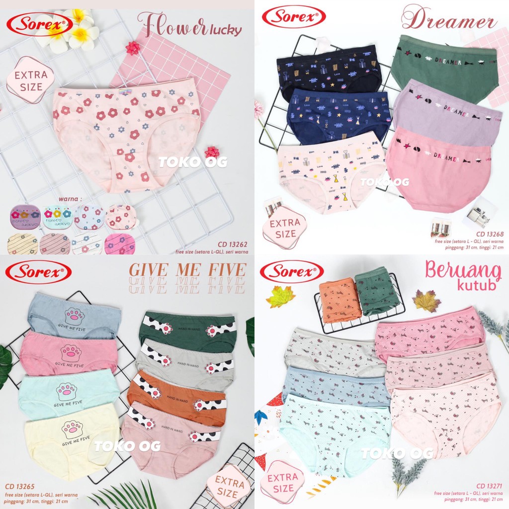 CELANA DALAM ABG REMAJA SOREX SETARA M DEWASA MOTIF BUNGA 13256 13268 13257 13255 13271 13276 13283