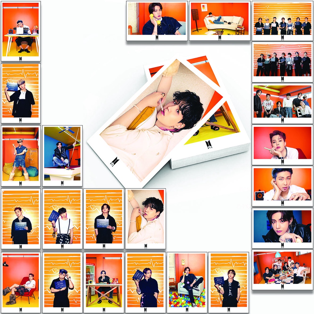 25PCS POLAROID BTS BUTTER YELLOW PEACHES CREAM