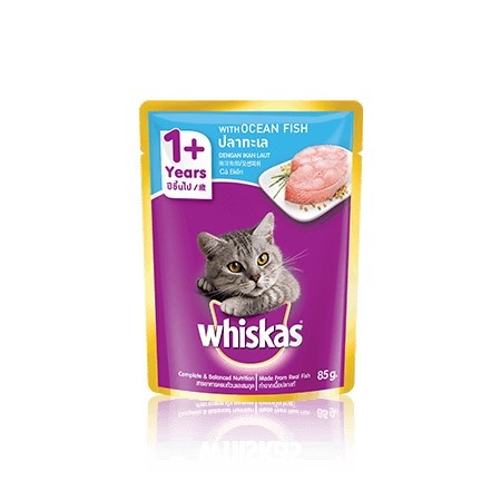 Whiskas Pouch/Whiskas Sachet / Makanan Kucing Basah Whiskas 85 GR - MACKAREL SALMON