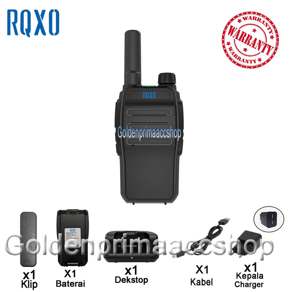 Walkie Talkie RQXO KD-C308 Hitam (Isi 1 Pcs)