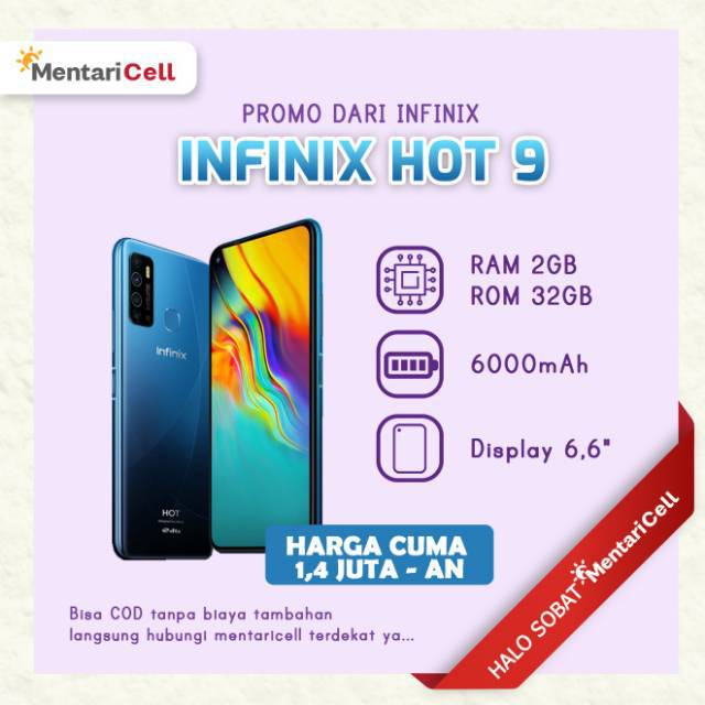 INFINIX HOT 9 PLAY 2/32Gb Garansi Resmi