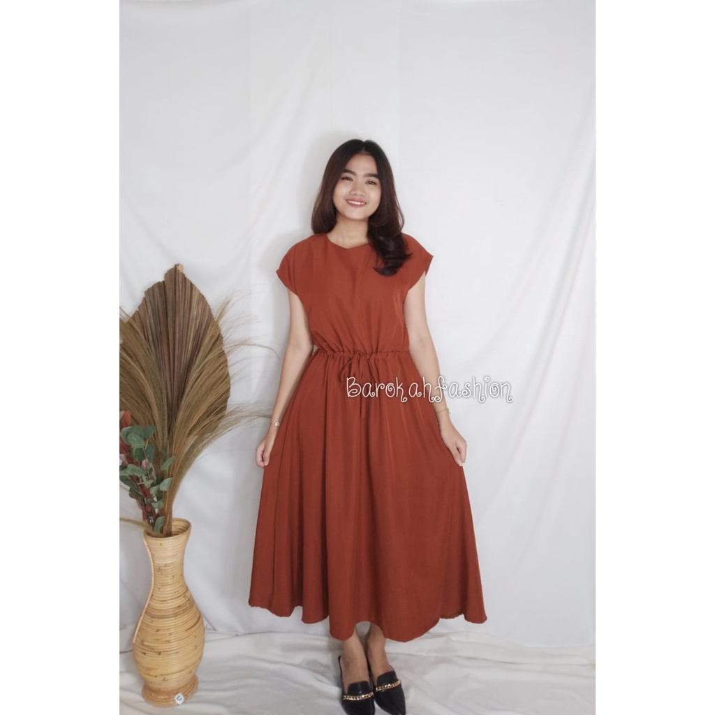 DRESS AIFE KATUN SHAKILLA/BASIC KOREAN DRESS/DRESS WANITA