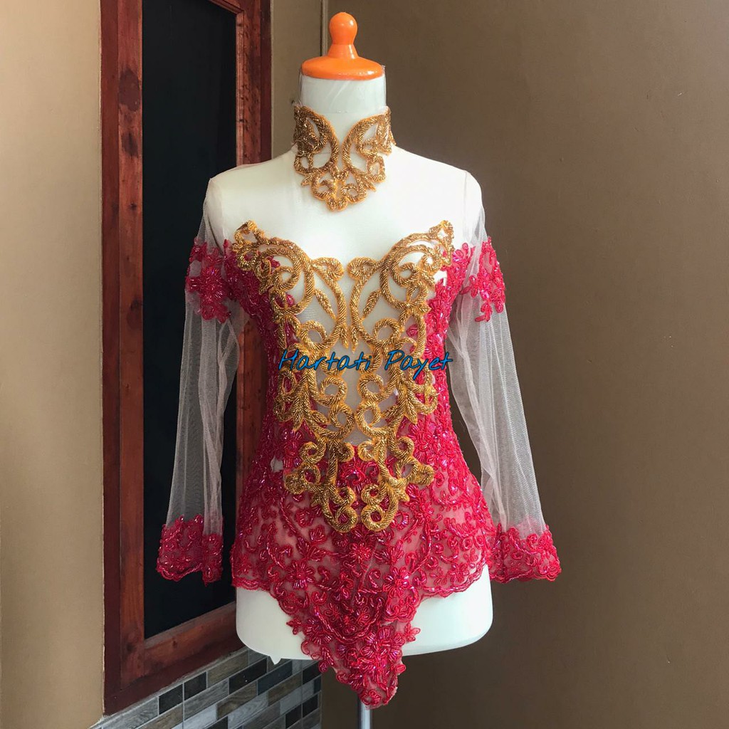 (Ready) Kebaya Atasan Akad Full Payet / Kebaya Kornelli / Kebaya Gaun Pengantin