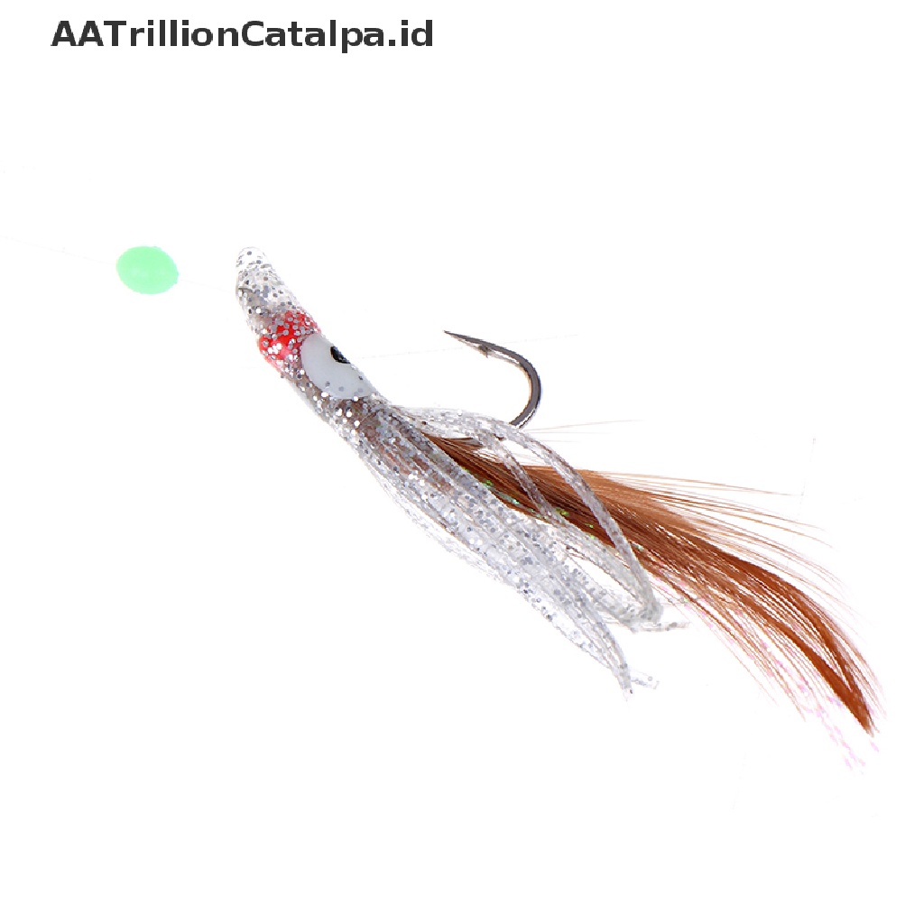 Aatrillioncatalpa 5 In 1 Umpan Pancing Softlure Bentuk Gurita Dengan Bulu Luminous