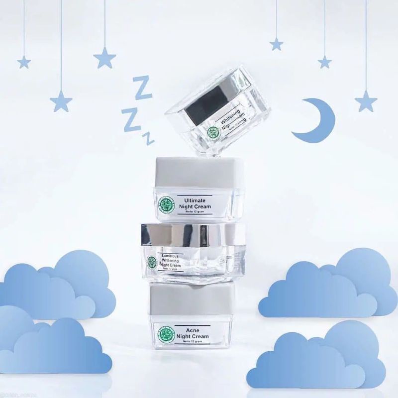 NIGHT CREAM MS GLOW (ACNE/LUMINOUS/ULTIMATE/WHITENING)