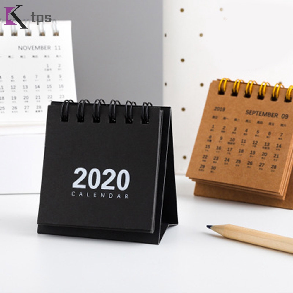 2020 Kalender Meja Mini Bahan Kertas Kraft Untuk Tahun Baru Imlek