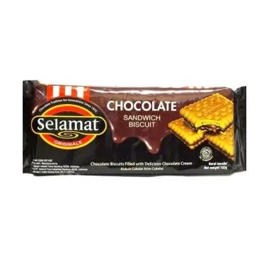 

Snack/Biskuit SELAMAT CHOCOLATE SANDWICH BISCUIT 102 GRAM