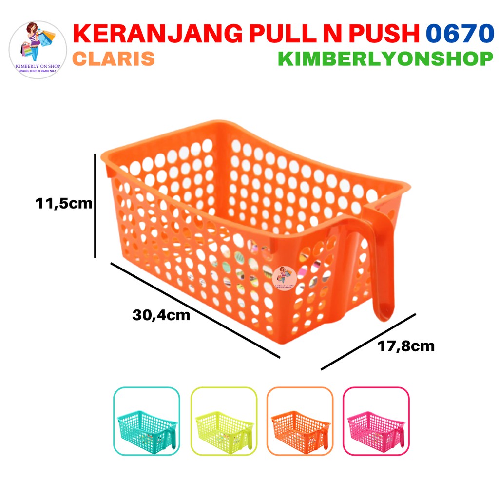 Kimberlyonshop Keranjang Penyimpanan Serbaguna Pull n Push 0670 Claris