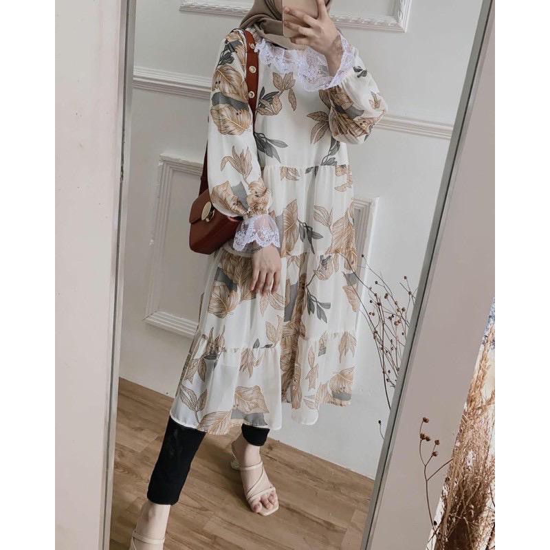 1KG MUAT 5PCS | NATURE RENDA TUNIK FLOWER RAYON VISCOSE HITS OOTD SELEBGRAM FASHION WANITA