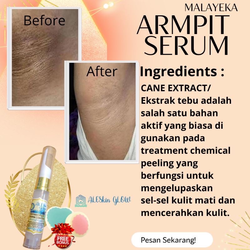 Pemutih Ketiak Ampuh Armpit Whitening Serum by Aleskin Glow