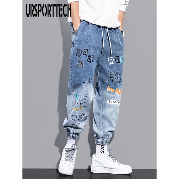 Cargo Pants Men Casual Trousers Jogger Pant Hip Hop Techwear Streetwear Print Jeans Sweatpants Men T