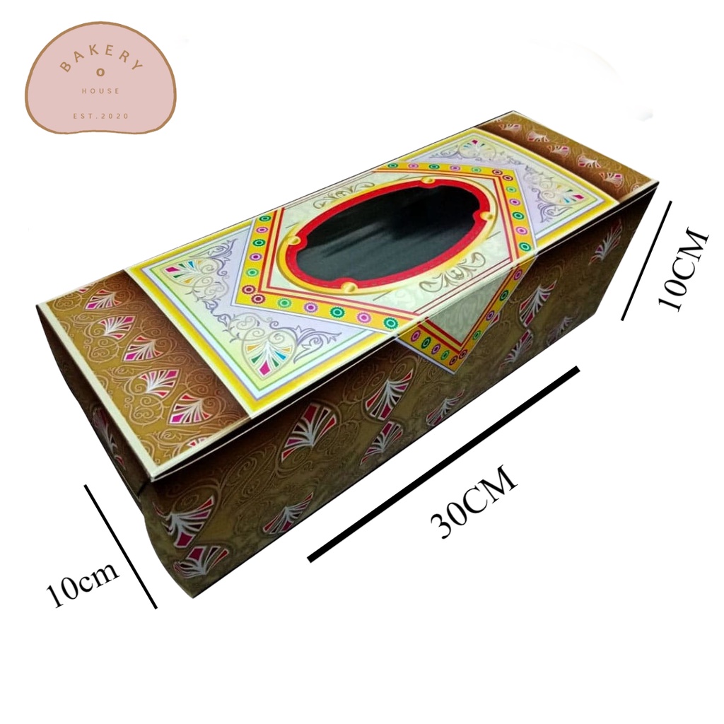 

BOX KUE PARSEL / DUS LEBARAN UK 30X10X10CM / KOTAK PACKAGING PARCEL HAMPERS IDUL FITRI EID MUBARAK/10PCS