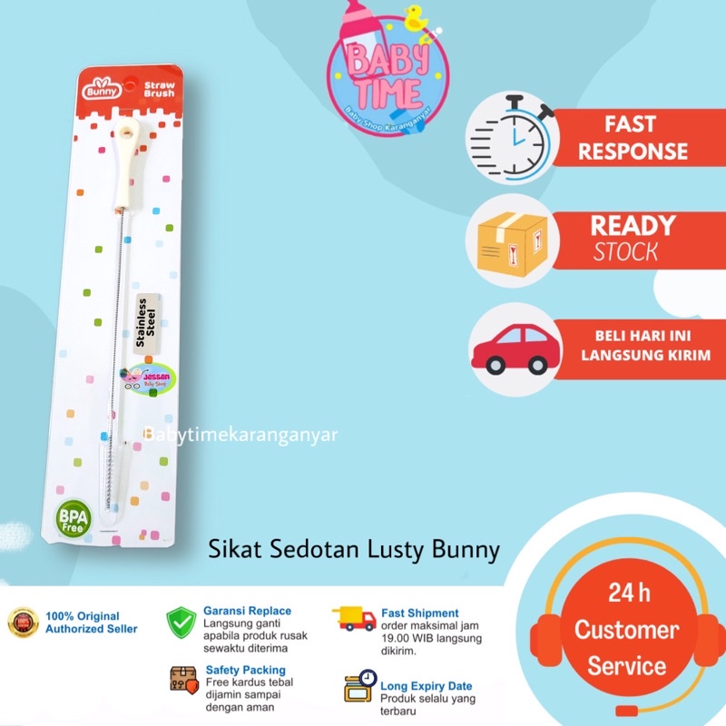 Sikat Sedotan Lusty Bunny Pembersih Dot Bayi Sikat Pembersih Botol Anak