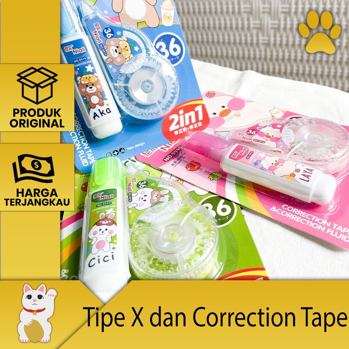 

Promo Tipe X Dan Correction Tape 2 In 1 Motif Bintang Lucu Alat Tulis Terlaris