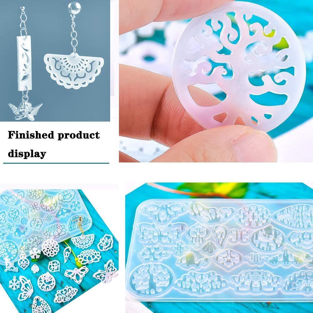 R-flower Earring Resin Cetakan Transparan Model Kalung Alat Membuat Perhiasan DIY Craft Dropping Glue