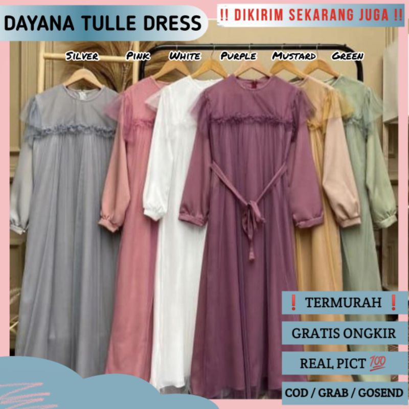 DAYANA TULLE DRESS / DRESS LEBARAN