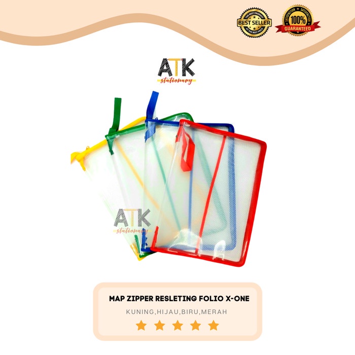 

ORGANIZER-DOCUMENT- MAP PLASTIK RESLETING ZIPPER BAG X-ONE ATK - BIRU -DOCUMENT-ORGANIZER.