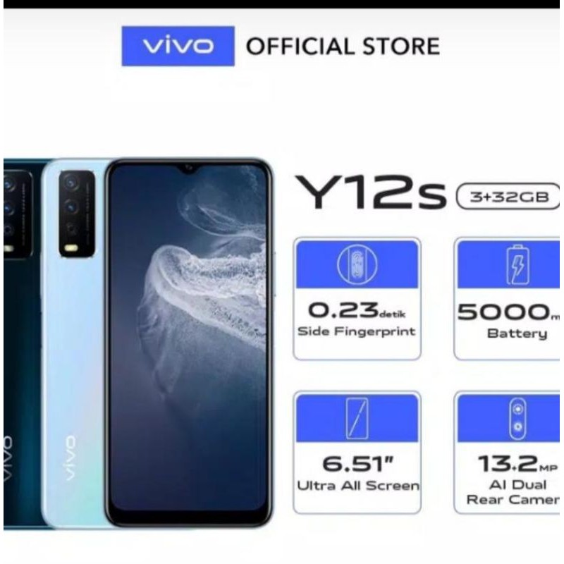 VIVO Y12S RAM 3/32 GARANSI RESMI 1 TAHUN